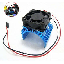 Load image into Gallery viewer, JFtech Aluminum Alloy RC Electric Motor Heat Sink Heatsink with 5V Cooling Fan for 1/8 1/10 RC Car Truck Buggy Crawler 540 550 3650 Size Motor
