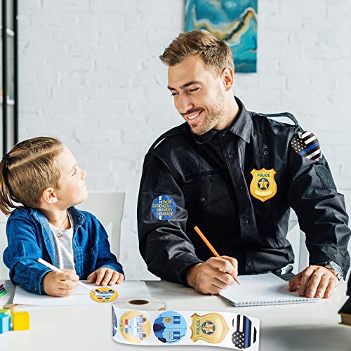 Police Badge Nametag Stickers, Badge Stickers, Police Badge Sticker for  Kids, Police Sticker for Birthday School Education, Kids Party Supplies.