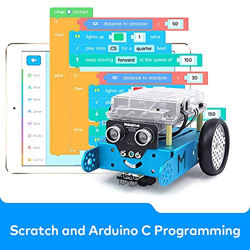 mBot Coding Robot Kit, Robot Toys for Kids, DIY Metal Robotics Kit wit