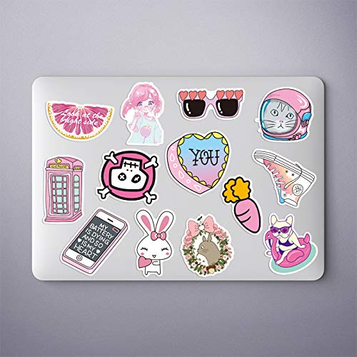 100pcs Pink Stickers for Kids Teens Adults, Cute Stickers Decals