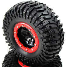 Load image into Gallery viewer, hobbysoul RC 2.2 Beadlock Wheels &amp; 125mm Crawler Tires, 4 Pieces,for RC 4WD Axial Tamiya
