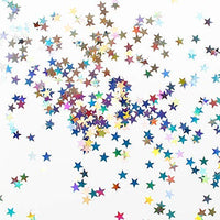 SUNVORE Star Confetti Holographic Stars Glitter Confetti, Great Party Decoration, Wedding Supplies Nail Art, Pack 50g (Size- 6mm)