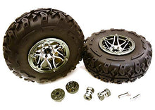 Load image into Gallery viewer, Integy RC Model Hop-ups C27040GUN 2.2x1.75-in. High Mass Alloy Wheel, Tires &amp; 14mm Offset Hubs for 1/10 Crawler
