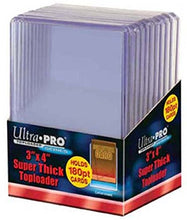 Load image into Gallery viewer, Ultra Pro 2 180pt Top Loader Packs - 10 Toploaders Per Pack (20 Total) - Thick Baseball, Basketball, Hockey, Football Cards (Ie Memorabilia)
