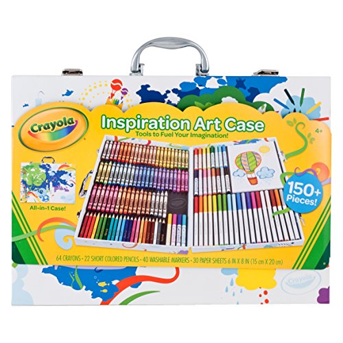 Crayola 140 Count Art Set, Rainbow Inspiration Art Case, Gifts for