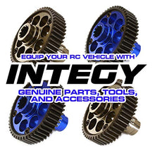 Load image into Gallery viewer, Integy RC Model Hop-ups C27039BLUE 2.2x1.5-in. High Mass Alloy Wheel, Tires &amp; 14mm Offset Hubs for 1/10 Crawler

