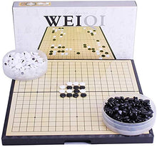 Load image into Gallery viewer, Chess Portable Set Magnetic Go Game Set Magnetic Collapsible Board Weiqi Educational Games Go Game Travel Set Magnetic Checkerboard for Kids LQHZWYC
