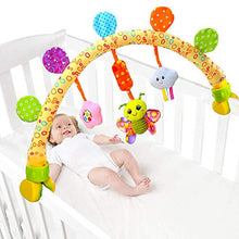 Load image into Gallery viewer, Caterbee Travel Arch Bassinet Toys for Infant &amp; Toddlers, Baby Crib Stroller Accessory &amp; Pram Activity Bar Toy for Senses and Motor Skills Development Indoor and Outdoor
