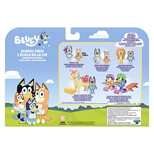 Bluey and Friends 4 Pack of 2.5-3 Poseable Figures