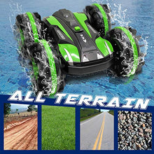 Load image into Gallery viewer, VOLANTEXRC Amphibious RC Car Boat for Kids 4WD Remote Control Vehicle for Water and Land 2.4Ghz All Terrain Truck Stunt 360 Rotating for Boys &amp; Girls Green

