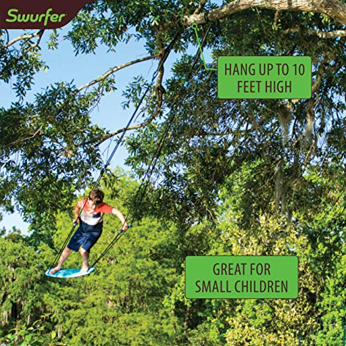 Swurfer Kick Stand Up Outdoor Surfing Tree Swing for Kids Up to