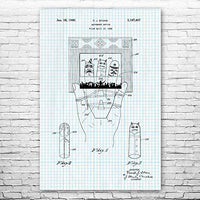 Finger Puppet Theater Poster Print, Toy Collector Gift, Puppet Wall Art, Daycare Decor, Theater Art, Marionette Gifts Graph Paper (9 inch x 12 inch)